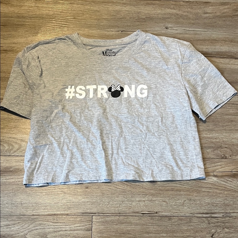 2/$10 Disney Gray #STRONG Minnie Mouse Tee